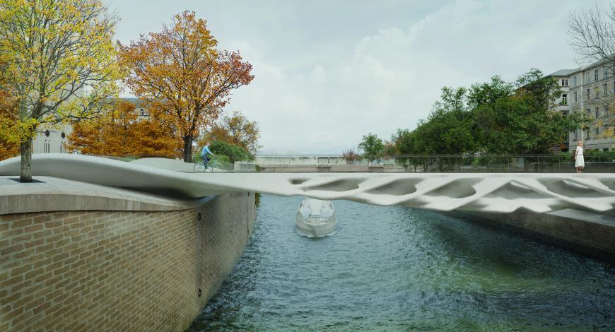 Diamanti, une passerelle en béton 3D performante et durable Diamanti, une passerelle en béton 3D performante et durable