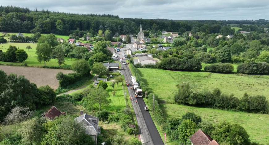 Chantier de retraitement en place à froid dans l’Orne