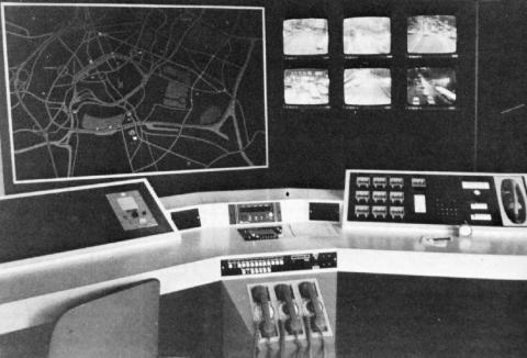 Pupitre de commande et de distribution des images à Strasbourg