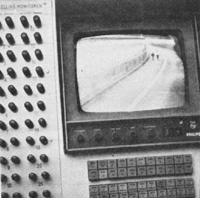 La télévision permet de détecter des situations anormales. Ici, on peut observer des piétons qui s'engagent dans un tunnel autoroutier