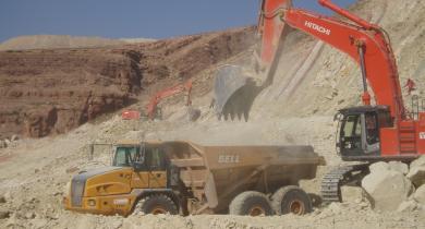 Chantier de terrassement de l’autoroute Chichaoua-Argana au Maroc Chantier de terrassement de l’autoroute Chichaoua-Argana au Maroc