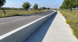 Piste cyclable en béton compacté routier (BCR)