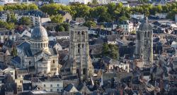 Vue du ciel du vieux Tours