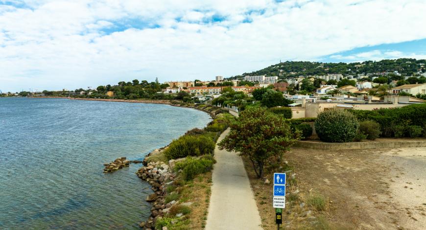 Voie verte réalisée par Colas à Sète avec le revêtement Colsta