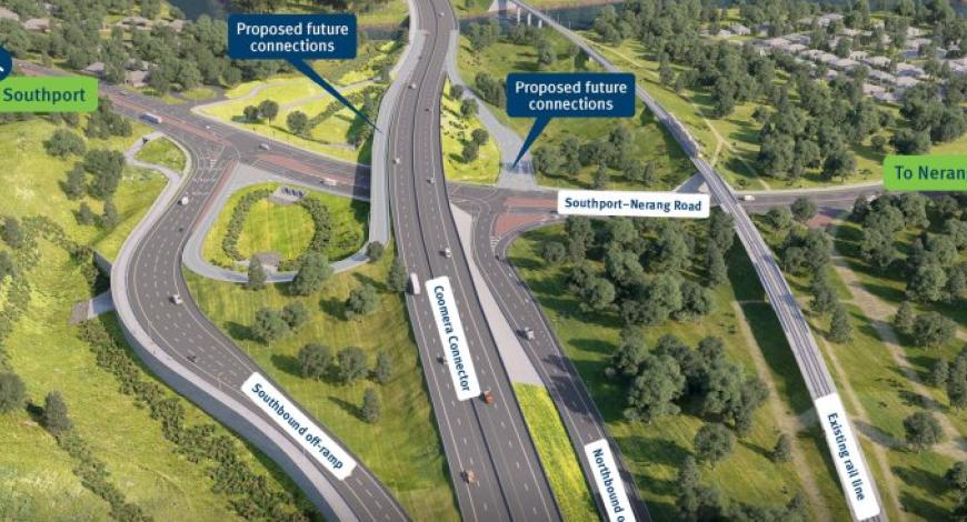 Projet de construction de la nouvelle section du projet Coomera Connector Stage 1 Sud à Gold Coast