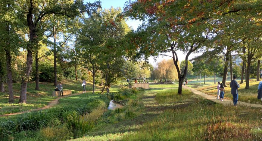 Perspective du projet de liaison entre Marcy-l’Étoile et le parc de Lacroix-Laval