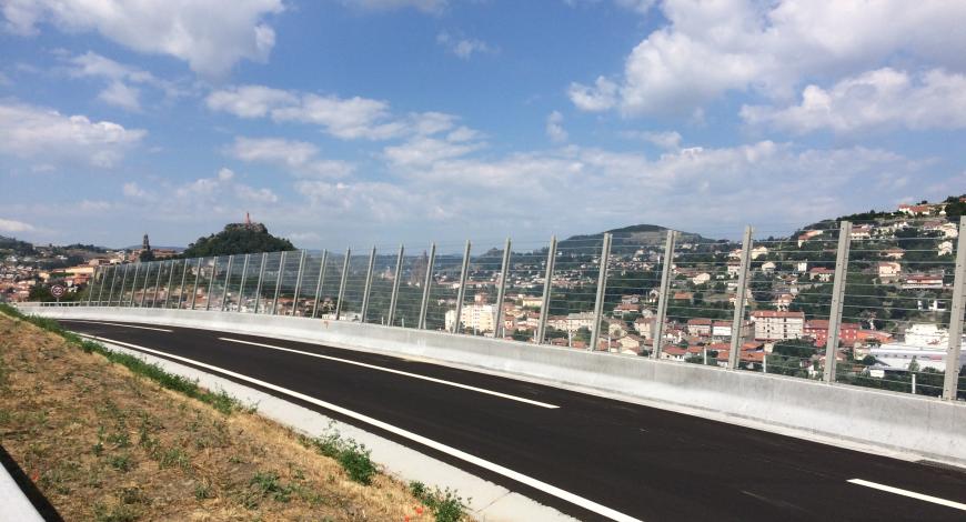 Écrans antibruit sur la RN 88 (contournement du Puy-en-Velay)