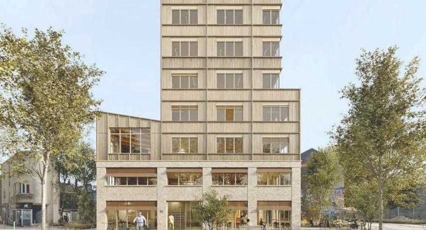 Imago, immeuble de 2 700 m2 qui doit regrouper un écosystème autour du BTP sur l’île de Nantes, accueillera notamment l'agence Magnum, Studio Katra et l'association Novabuild