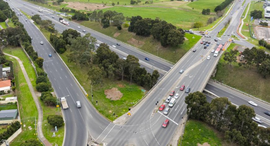 Vue aérienne de Clyde Road à Melbourne