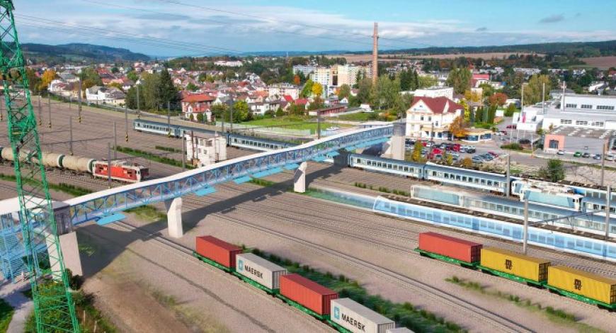 Vue du nœud ferroviaire de Česká Třebová