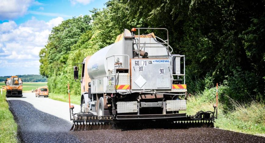 Chantier routier en Seine-et-Marne