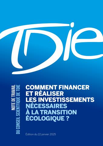 Couverture de la note de TDIE consacrée au financement des investissements nécessaires à la transition écologique