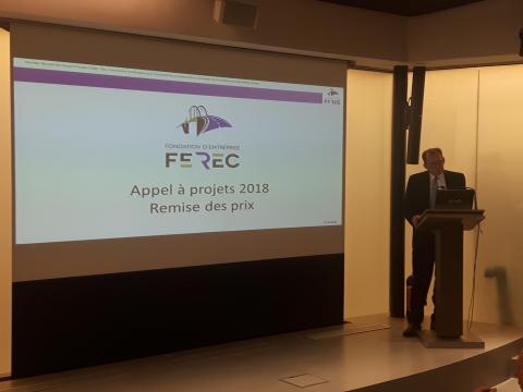 Cérémonie de remise des prix du premier appel à projets de Ferec.