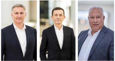 De gauche à droite : Bertrand Burtschell, Philippe Jouy et Daniel Lopes