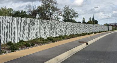 Capremib livre 316 m d’écrans acoustiques préfabriqués pour la RD70 près de Valenciennes