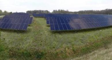 Vue du projet de centrale photovoltaïque