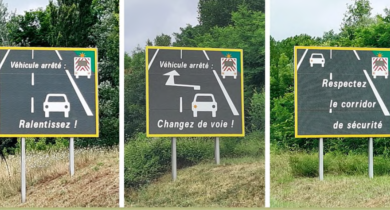 Intégration des panneaux « Corridor de sécurité » dans la réglementation