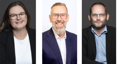 De gauche à droite :  Virgine Lanfrey, Michael Zech et Dan Squires