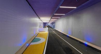 La plus grande piste cyclable sous tunnel de France, inaugurée à Montpellier