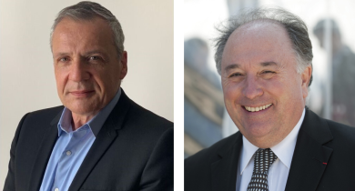 Fabien Vincentz (à gauche) et Jean-Claude Fayat (à droite), respectivement président et vice-président d’Evolis