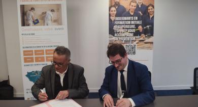 Signature du partenariat entre l’OPPBTP et le BTP CFA d’Île-de-France