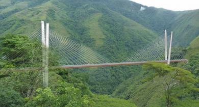 Le pont haubané de Chirajara en Colombie sera signé Eiffage.