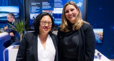 Prisca Flattot, vice-présidente Technical & Operational Performance chez Systra, et Corinne Bulota, vice-présidente Infrastructure, Energy and Materials Industry chez Dassault Systèmes