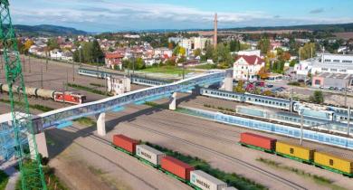 Vue du nœud ferroviaire de Česká Třebová