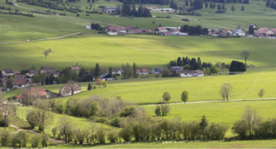 Paysage rural dans le Doubs