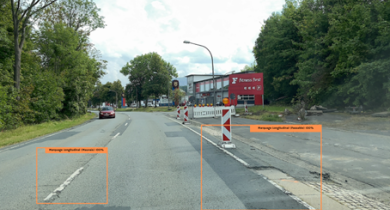 L’intelligence artificielle de Vialytics détecte les marquages longitudinaux endommagés