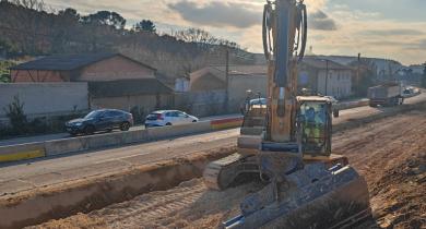 Travaux d’extension du BHNS Zénibus d’Aix-Marseille-Provence