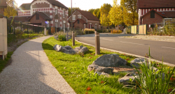 Cité Bruno à Dourges (62) : réfection totale des voiries avec noues. Cité Bruno à Dourges (62) : réfection totale des voiries avec noues.